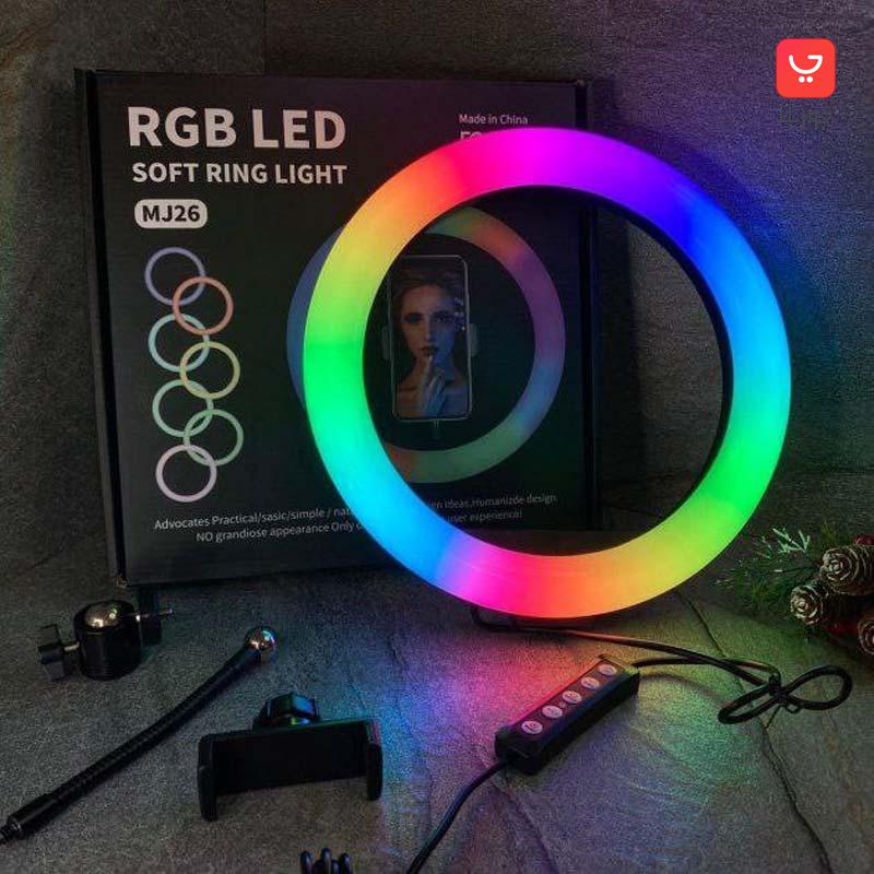 رینگ لایت RGB مدل MJ26 به همراه پایه